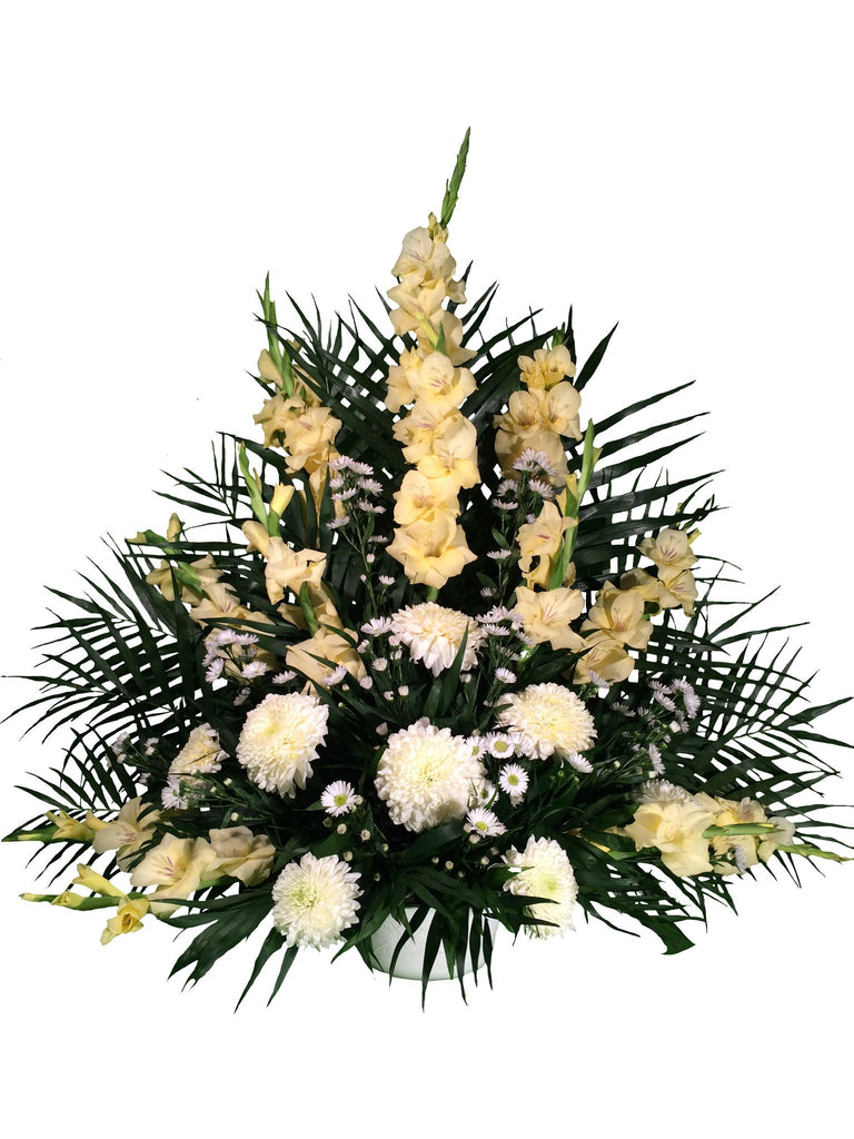 Arreglo Gladiolas con Polar ( Ponpon )