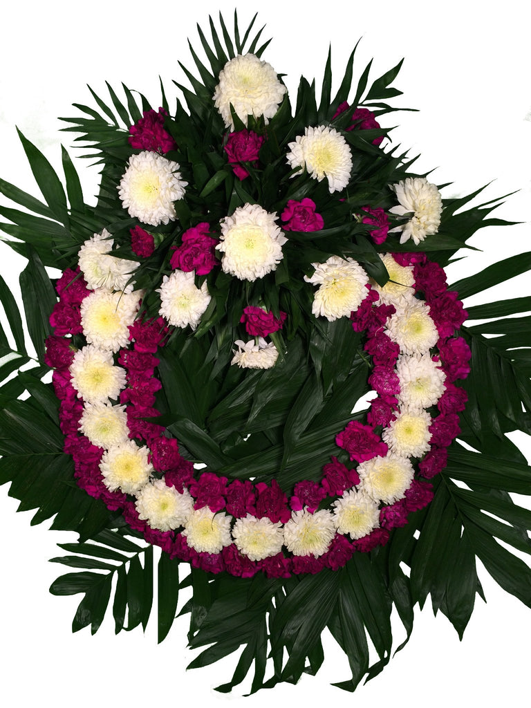 Corona ( 65 cm ) Polar - Clavel Morado con Copete