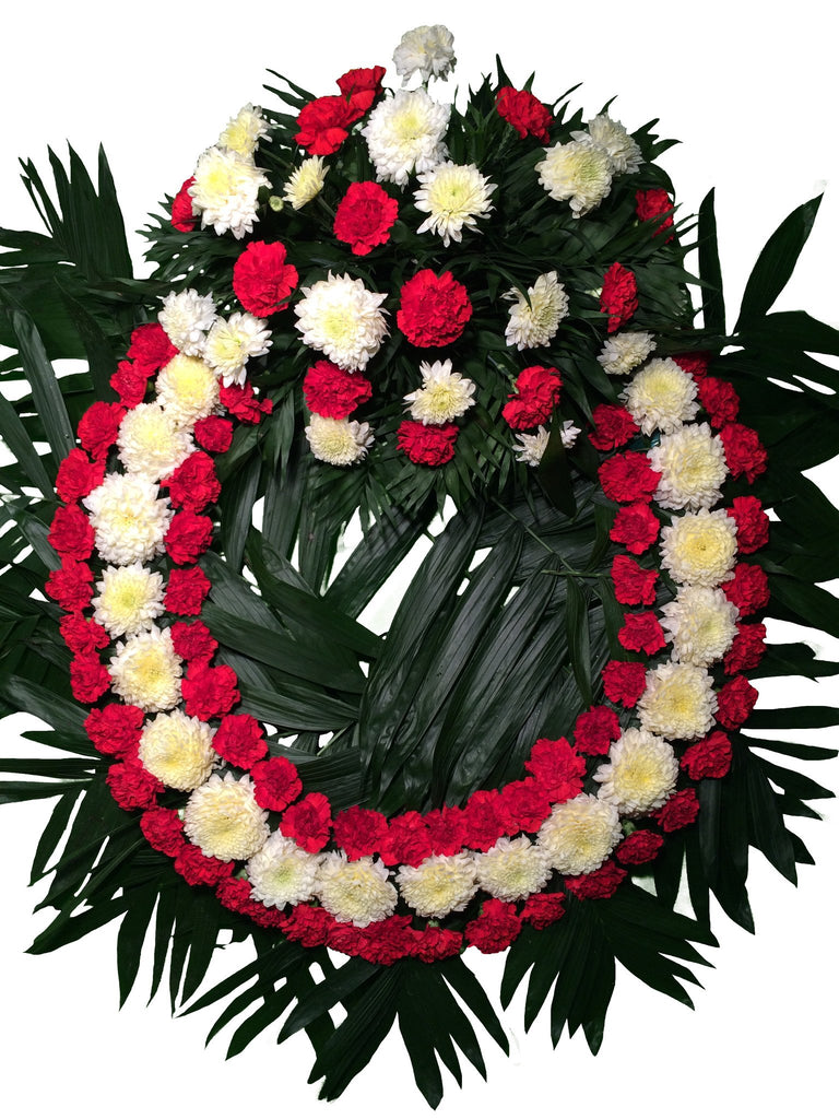 Corona ( 85 cm ) Polar - Clavel Rojo con Copete